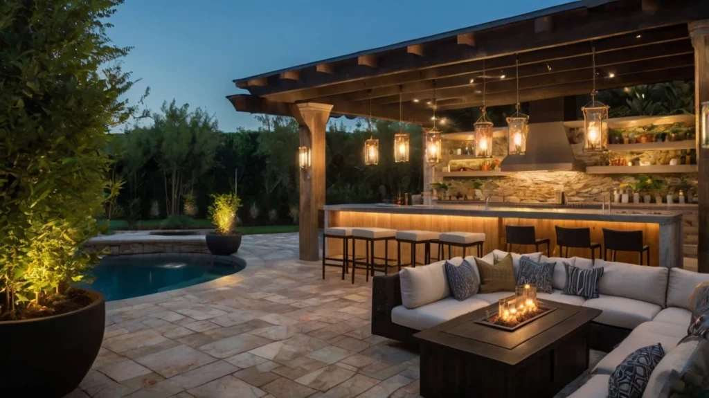 outdoor lounging & entertainment spaces