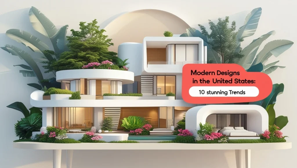 modern home designs in the USA, open floor plans, large windows, sustainable materials, energy-efficient homes